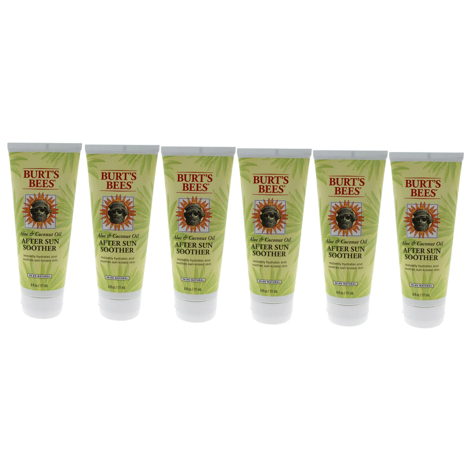 Aloe & Coconut Oil After Sun Soother by Burts Bees for Unisex - 6 oz Oil - Pack of 6