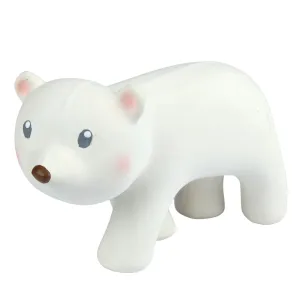 Arctic Polar Bear Organic Natural Rubber Teether, Rattle & Bath Toy