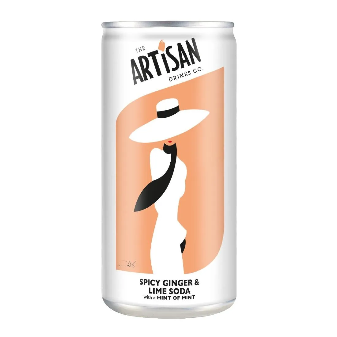 Artisan Drinks Spicy Ginger & Lime Soda Cans 250ml (Pack of 12) - KA430