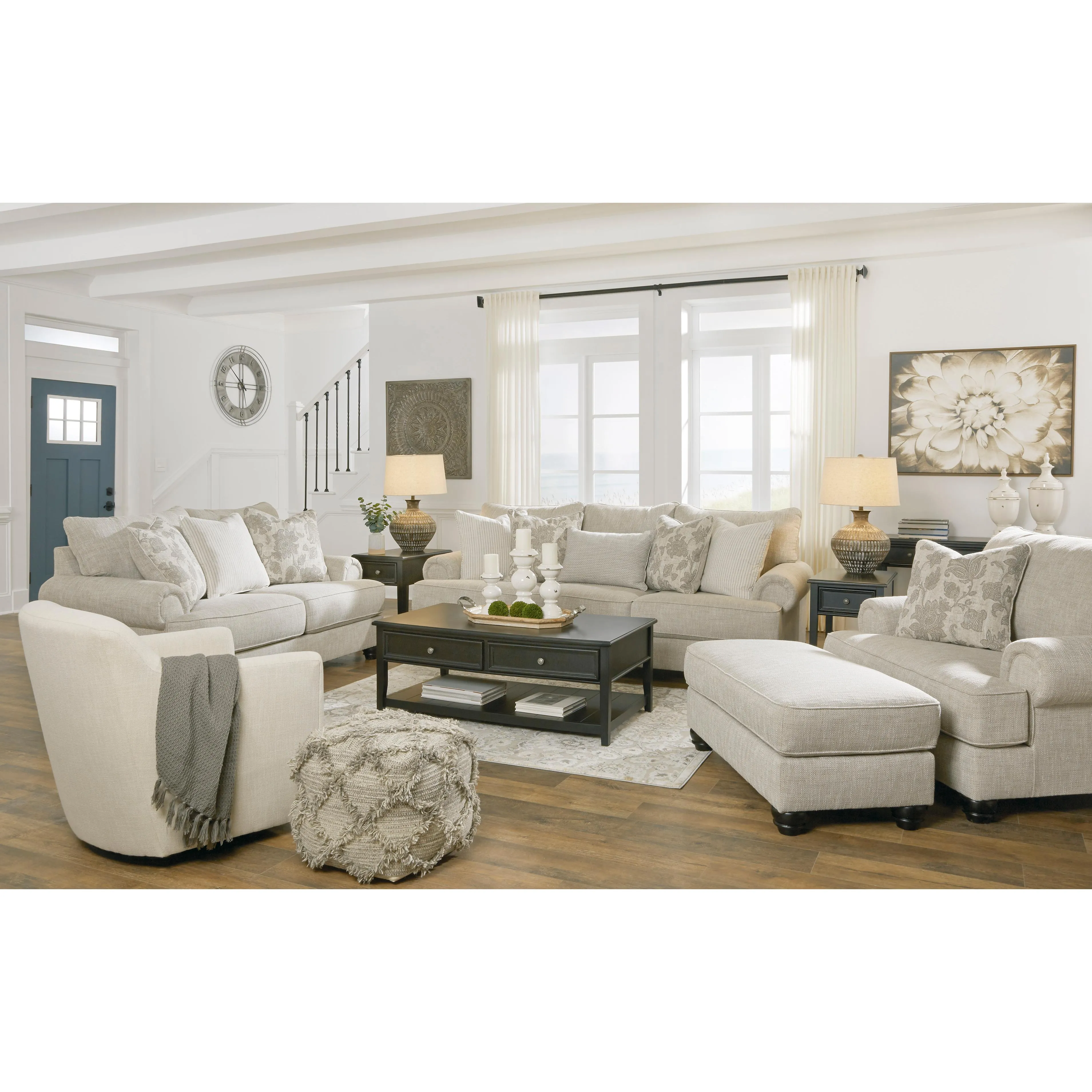 Benchcraft Asanti 13201U4 4 pc Sofa, Loveseat, Oversized Chair and Ottoman Set