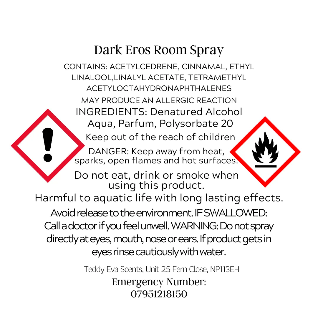 Dark Eros 150ml Room Spray