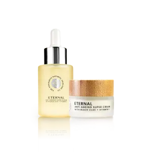 Eternal Anti Ageing Super Serum And Face Cream Bundle. With Black Lilac Seed Oil And Vitamin E