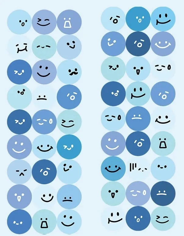 Expressive Smiles - Radiant Sticker Collection to Brighten Your Day