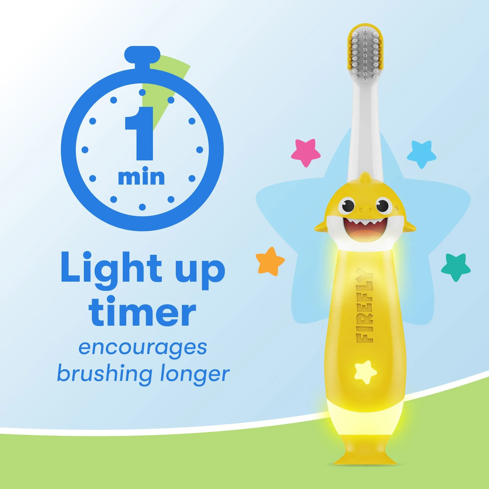 First Firefly Baby Shark Training Light Up Toothbrush, 1 Count