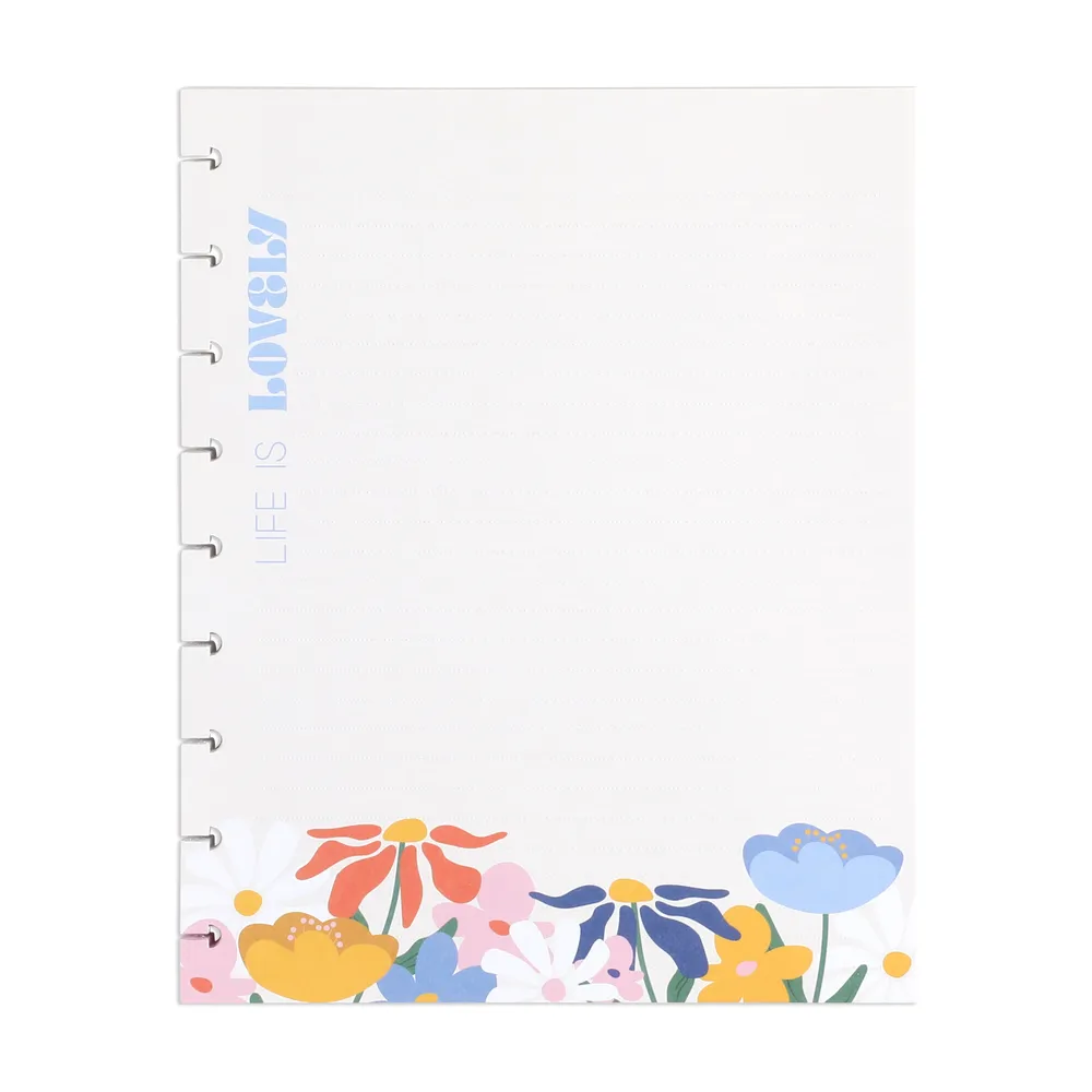 Fun Fleurs - Dotted Lined Classic Filler Paper - 40 Sheets