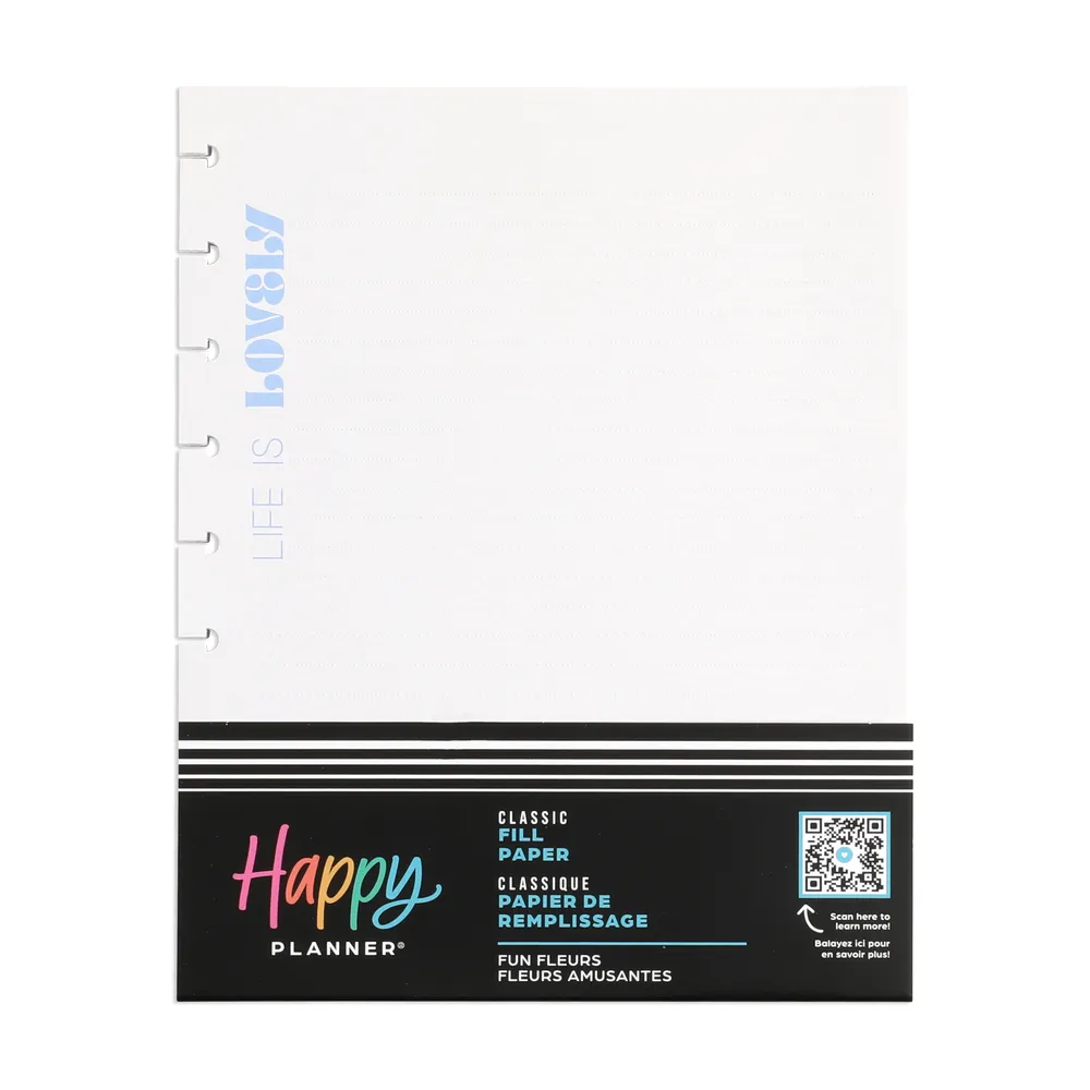 Fun Fleurs - Dotted Lined Classic Filler Paper - 40 Sheets