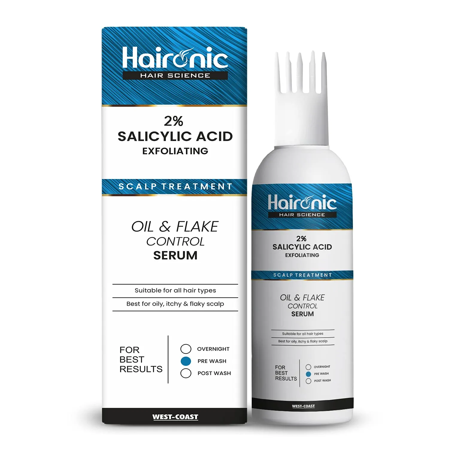 Haironic 2% Salicylic Acid Exfoliating Scalp Oil & Flake Control Hair Serum Best for Oily, Itchy & Flaky Scalp | Suitable for All Hair Types - 100ml