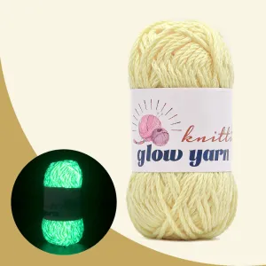 High Brightness Polyester Light Yellow Glow-in-the-Dark Yarn