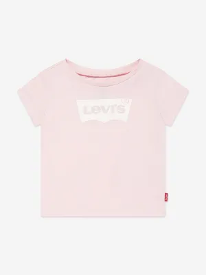 Levi's Baby Girls Batwing Logo T-Shirt in Pink