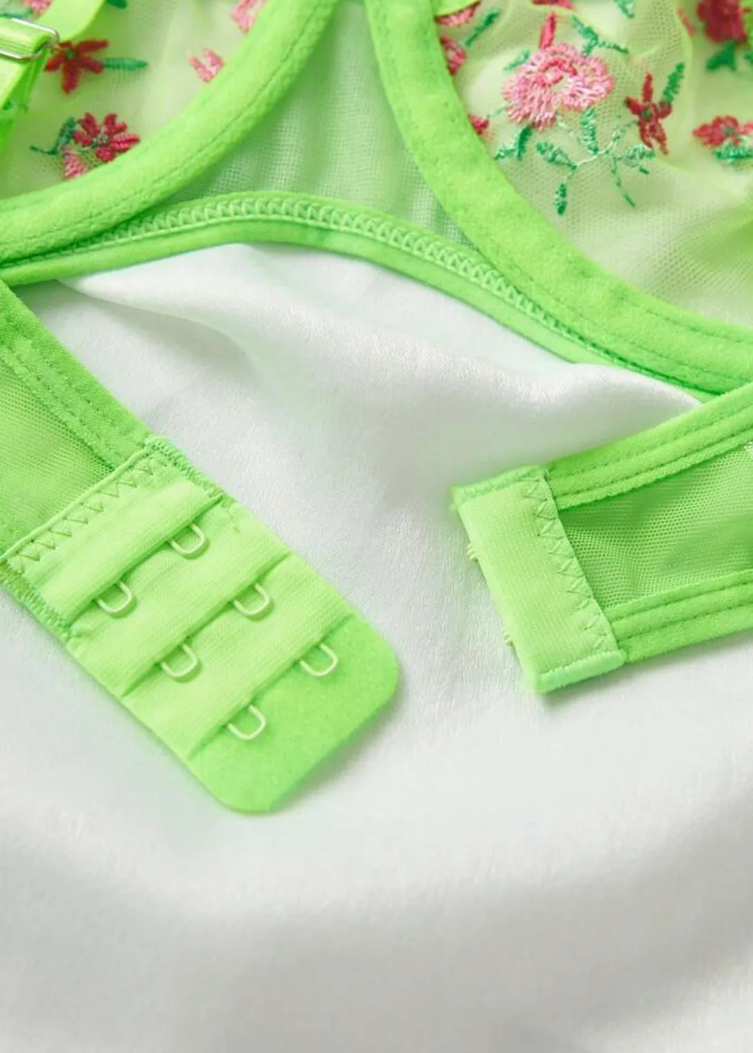 Lime Green Neon Lingerie Set