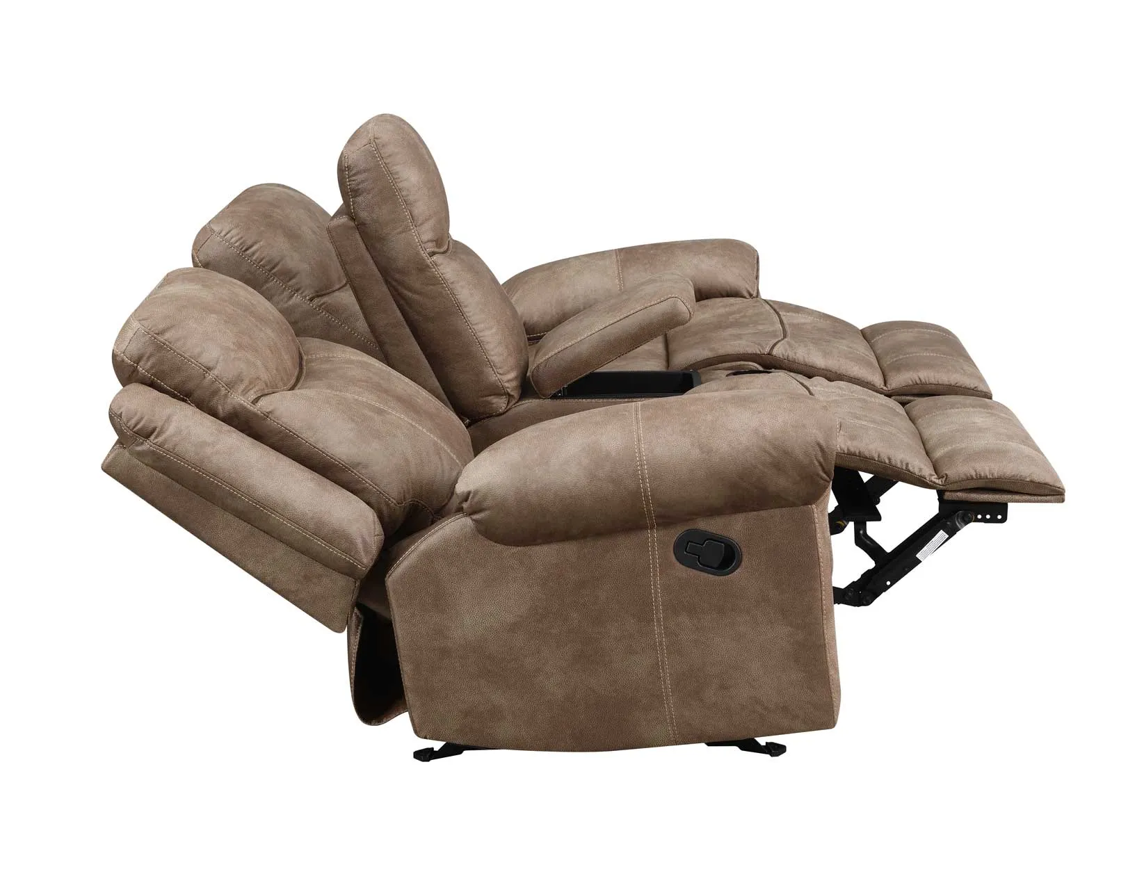 Nashville Manual Glider Recliner Console Loveseat