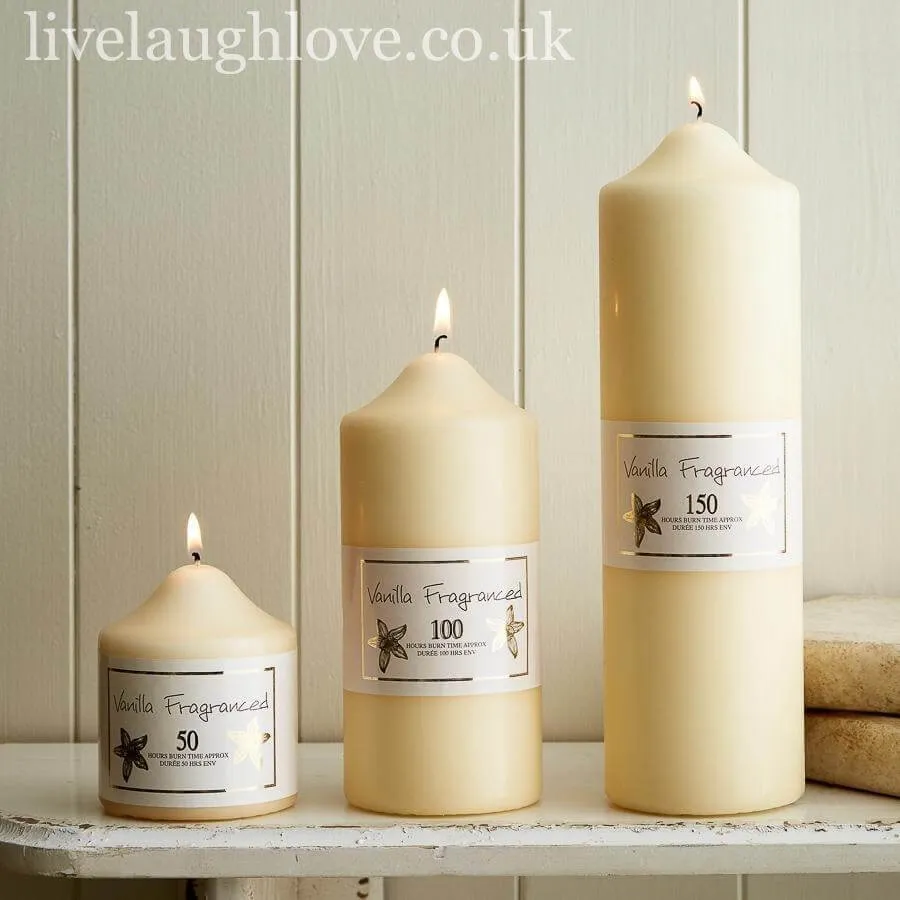 Pillar Candles - Vanilla Scent