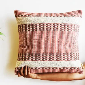 Playful Textured Stripes Cushion Cover