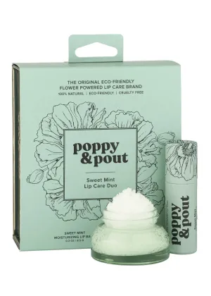 POPPY & POUT Lip Care Duo Gift Set - Sweet Mint