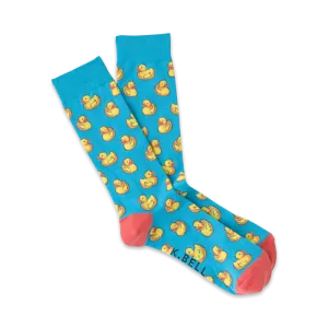 "Rubber Ducks" Crew Socks by K Bell - Large