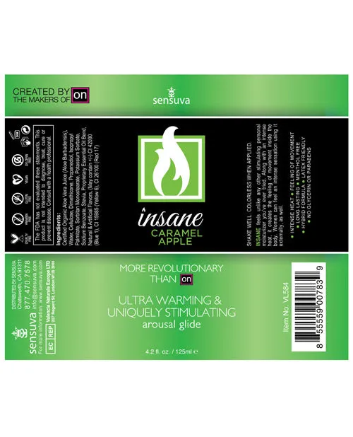 Sensuva Insane Ultra Warming & Stimulating Arousal Glide - 4.2 oz Carmel Apple