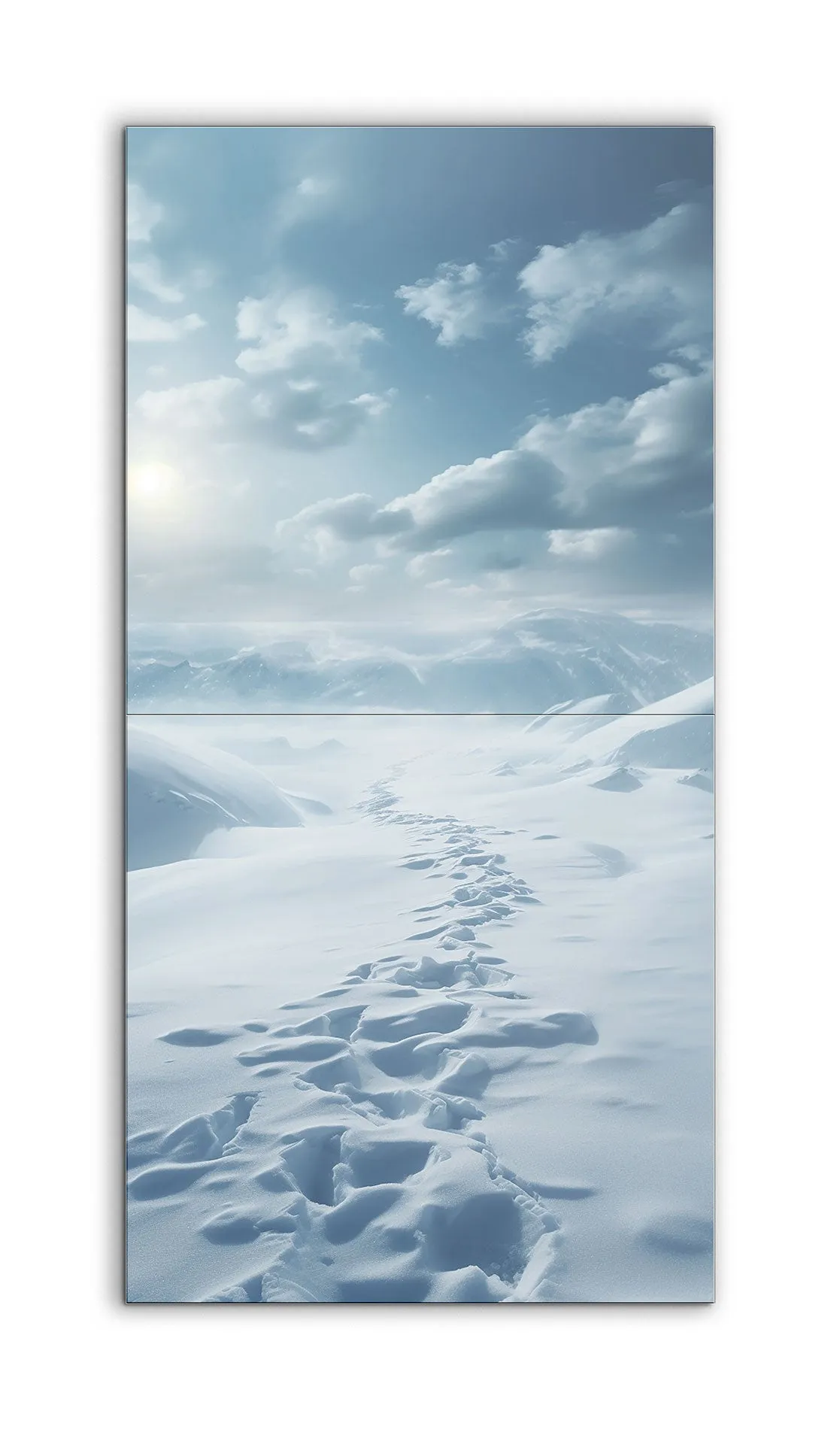 Serene Winter Journey: Snowy Wilderness Landscape