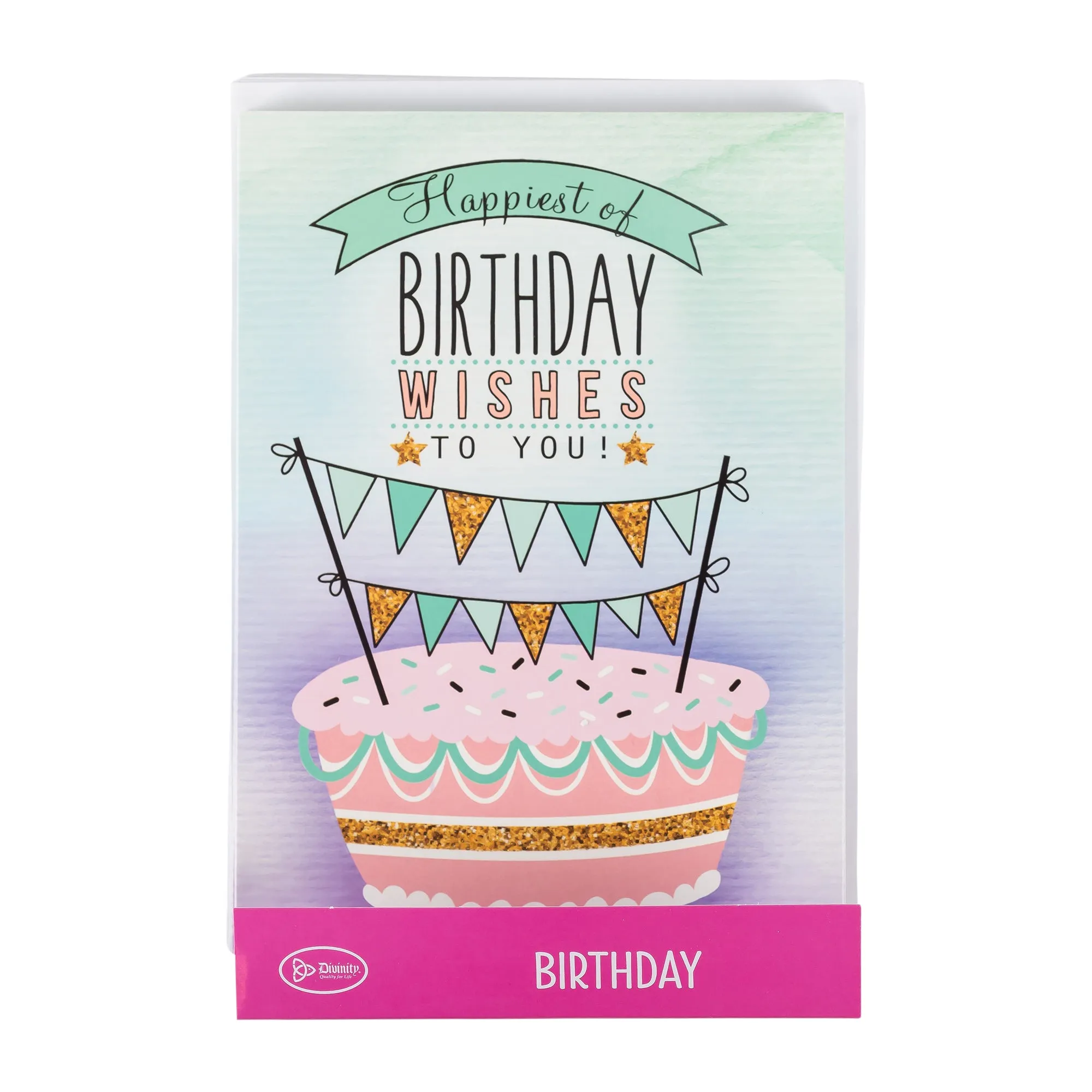 Single Cards: Birthday, Wishes, Happiest of Birthday Wishes to you (Set of 6)