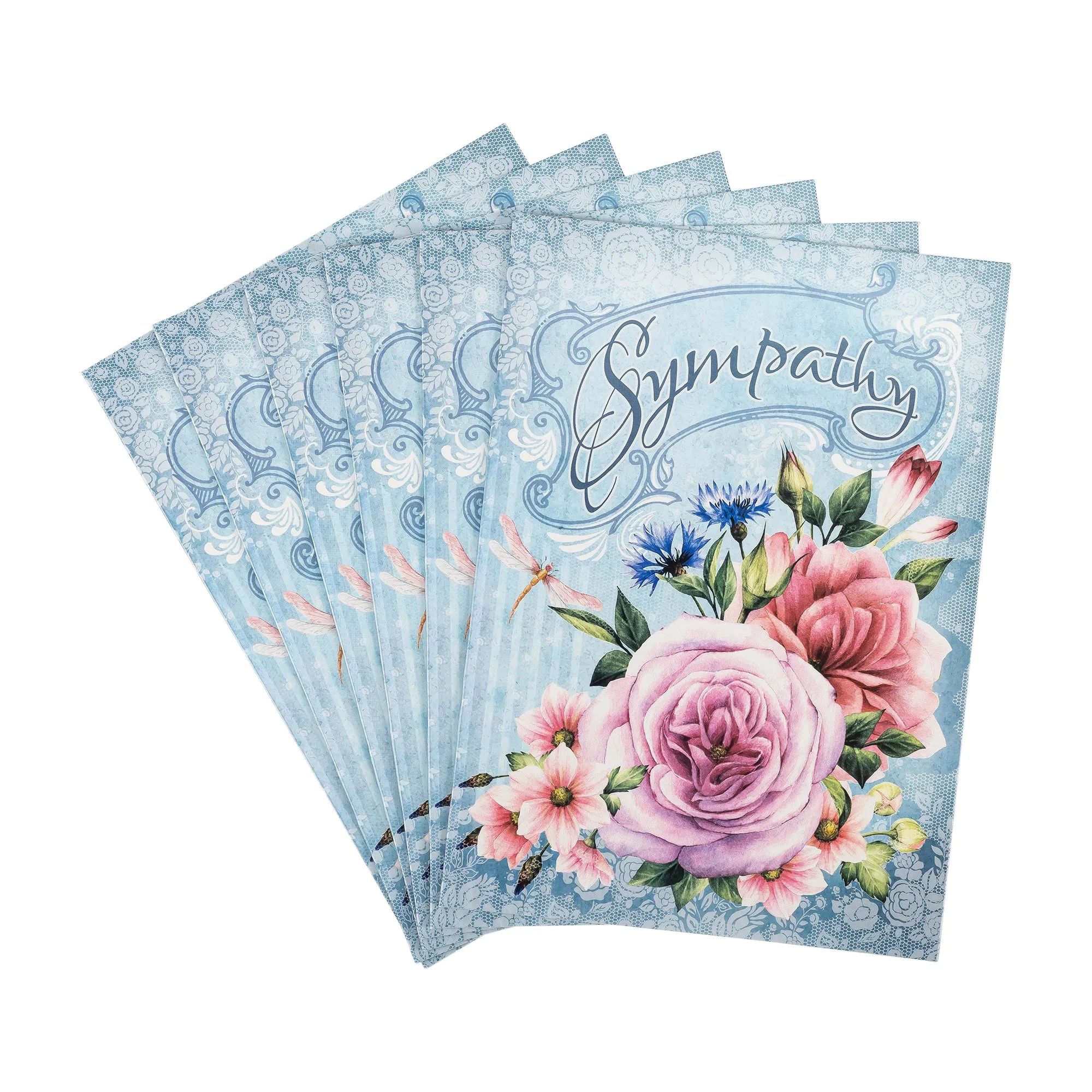 Single Cards: Sympathy Floral - Psalm 119:76  (Set of 6)