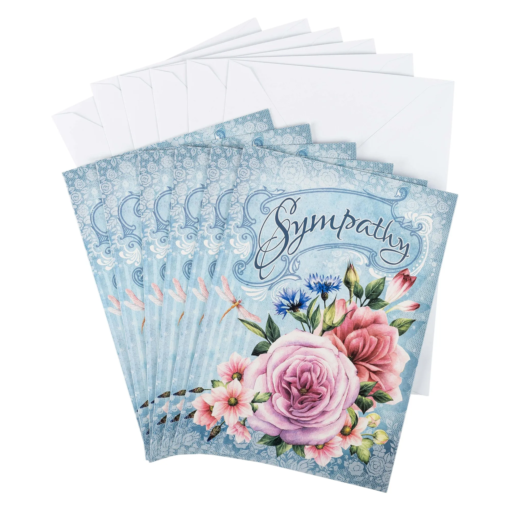 Single Cards: Sympathy Floral - Psalm 119:76  (Set of 6)