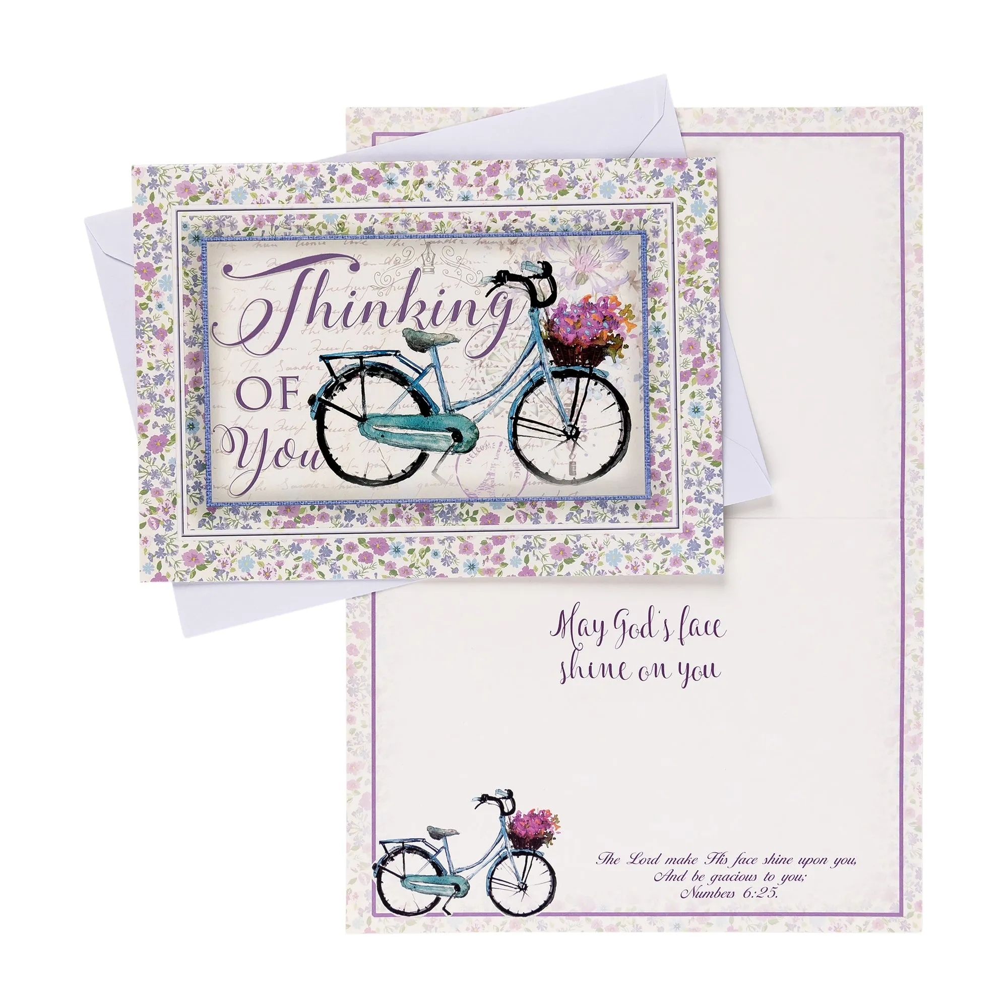 Single Cards: Thinking of You, Bicycle Numbers 6:25 (Set of 6)