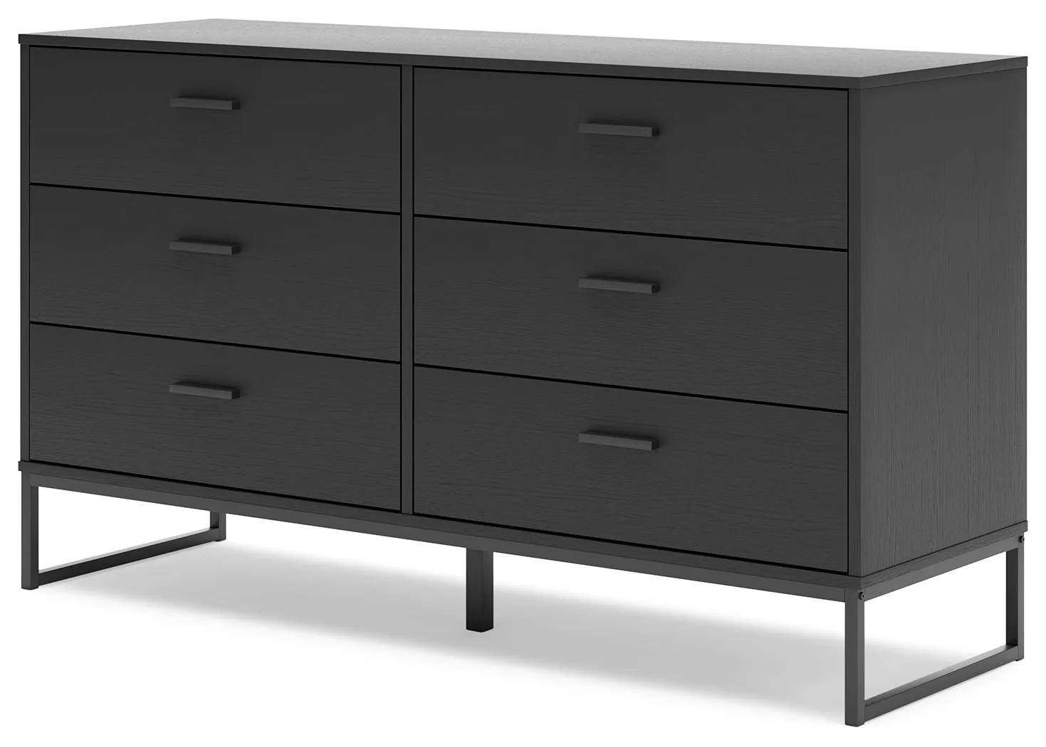 Socalle Full Panel Headboard with Dresser and Chest in Black