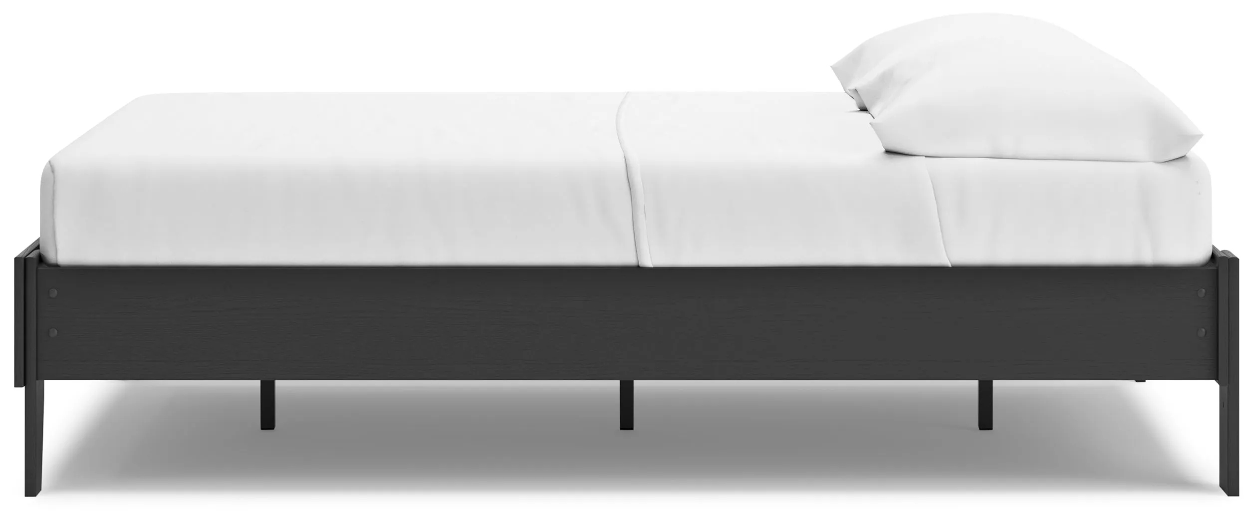 Socalle Full Platform Bed with Dresser and Chest in Black