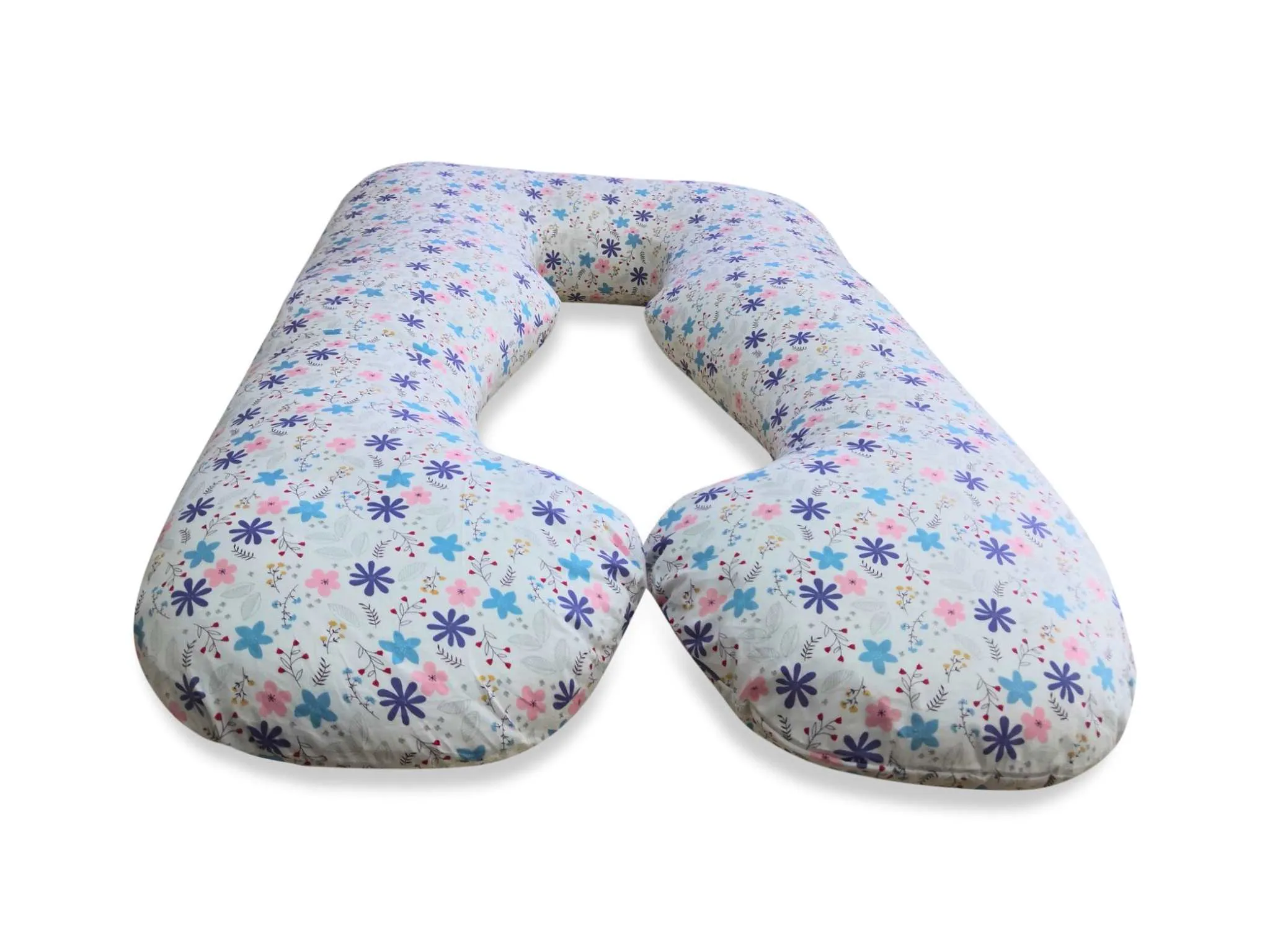 U Shaped Full Body Pillow and Pregnancy Pillow  - Pink n Daisies