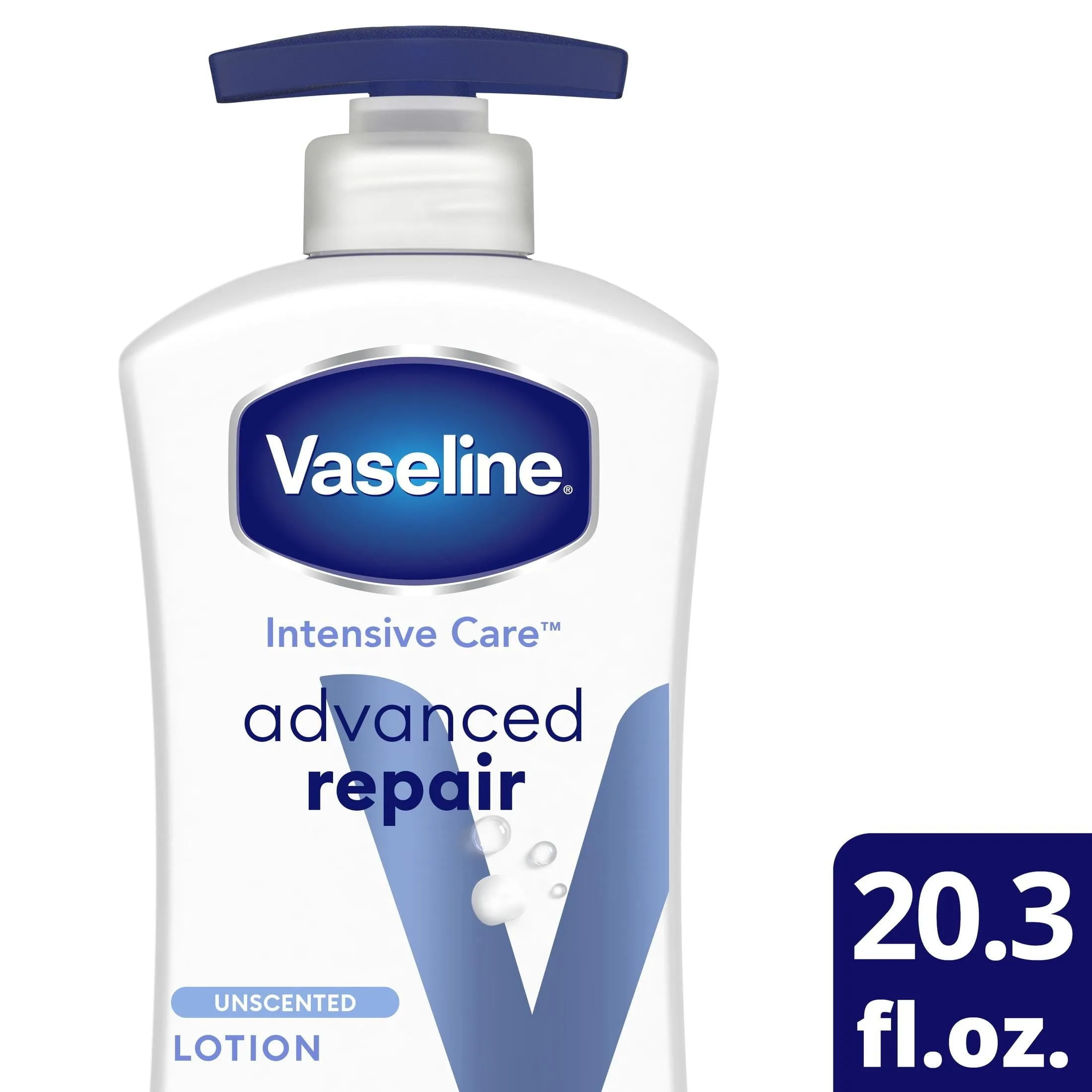 Vaseline Intensive Care Advanced Repair Non Greasy Body Lotion, Unscented, 20.3 fl oz